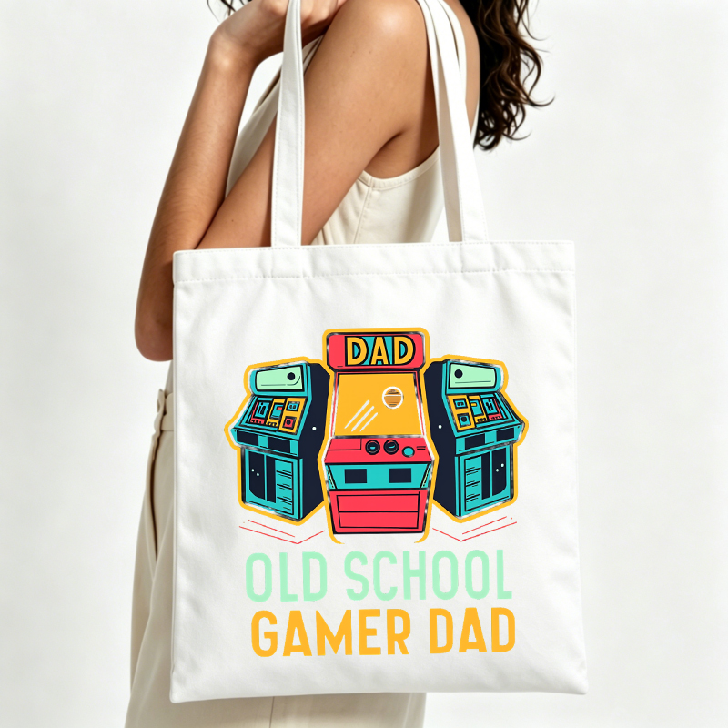 Retro Gaming Shops - حقيبة حمل نسائية من القماش بتصميم