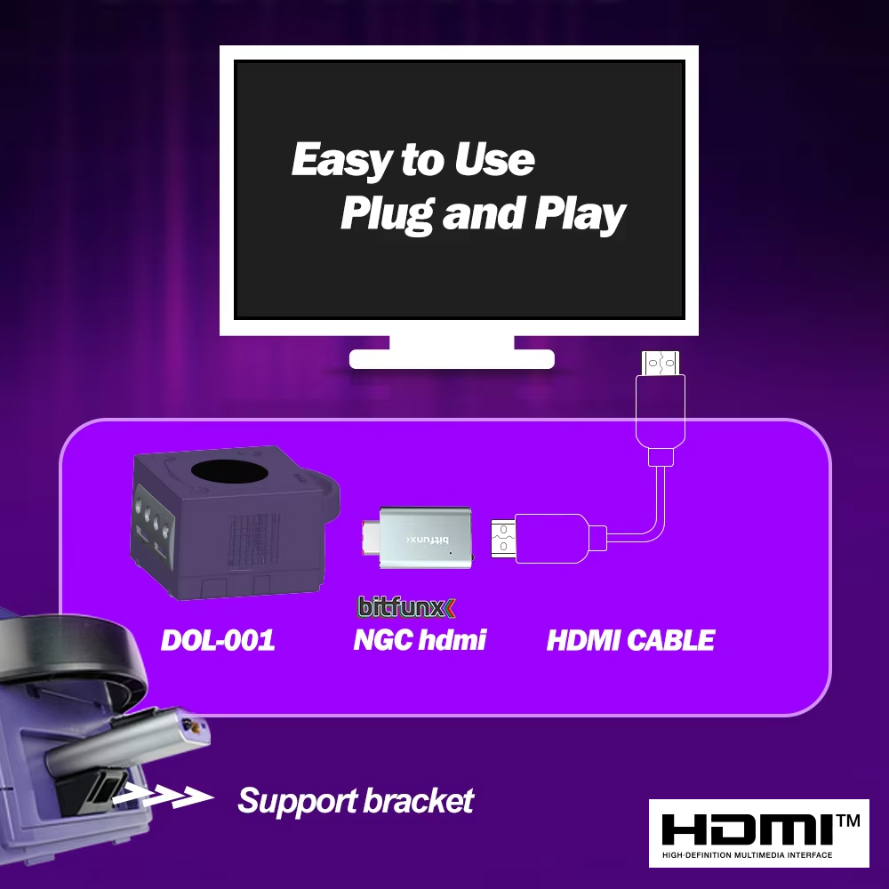Bitfunx GC فيديو HDMI ™   محول - مراجعة Retro Gaming Hdmi وسعره