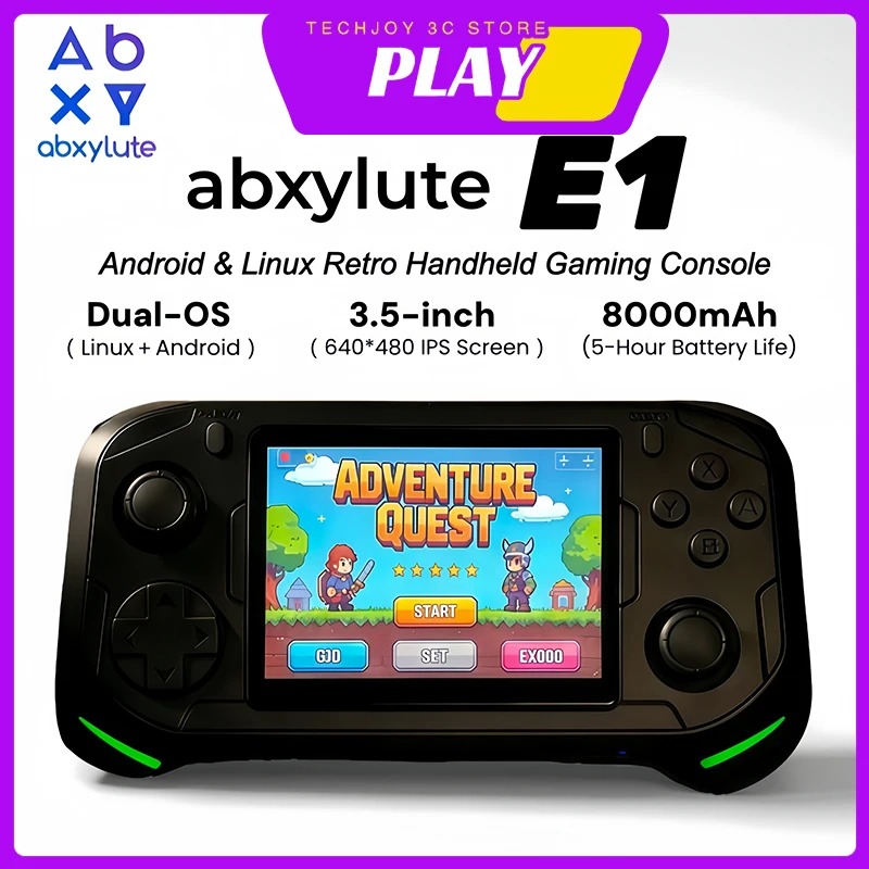 جهاز ألعاب محمول Abxylute E1 ب - مراجعة Retro Gaming Os Linux وسعره