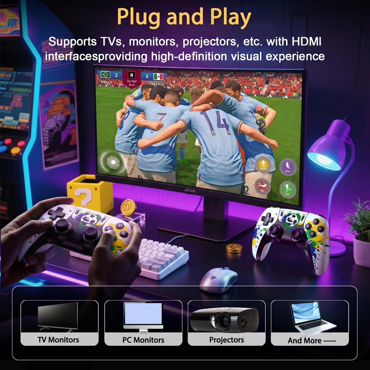 وحدة تحكم لاسلكية للألعاب بنمط - مراجعة Retro Gaming For Tv وسعره
