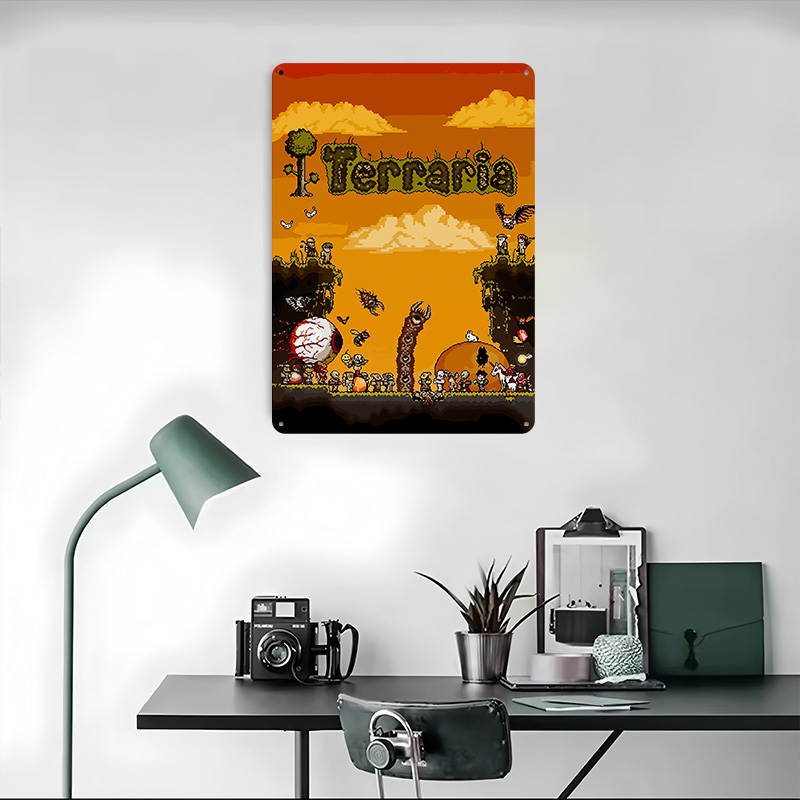 ملصق مطبوع بتصميم لعبة تيراريا - مراجعة Retro Gaming At وسعره
