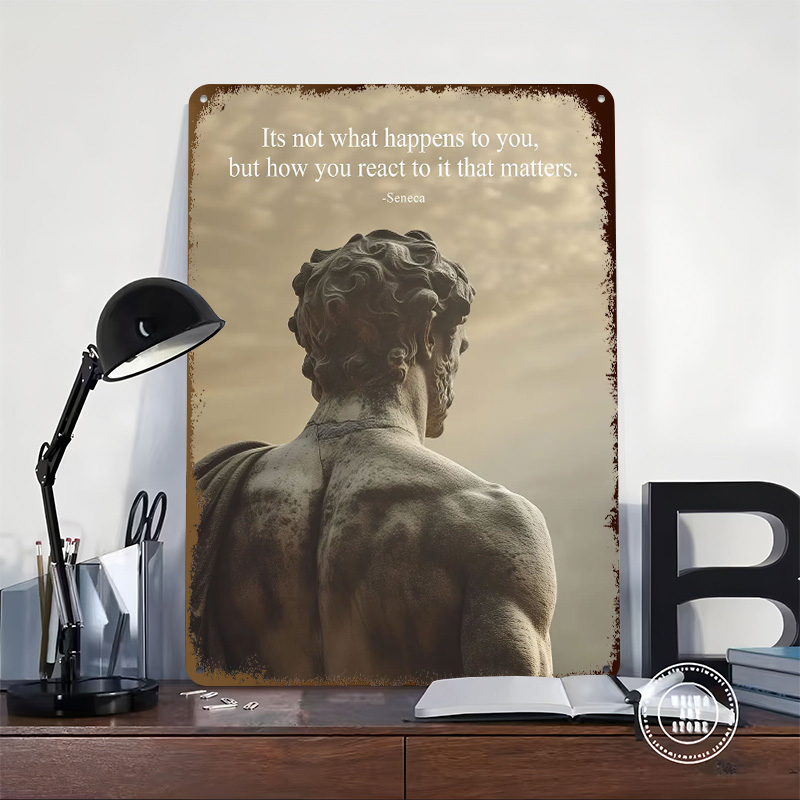 Seneca Stoic إقتباس صفيح الملص - مراجعة Retro Gaming Quotes وسعره