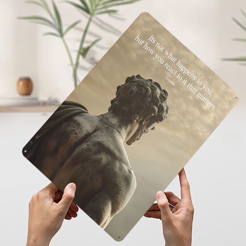 Seneca Stoic إقتباس صفيح الملص - مراجعة Retro Gaming Quotes وسعره