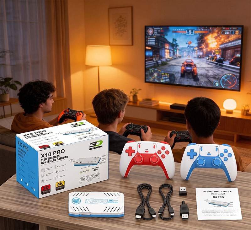 جهاز ألعاب محمول X10 PRO بتصمي - مراجعة Retro Gaming For Tv وسعره