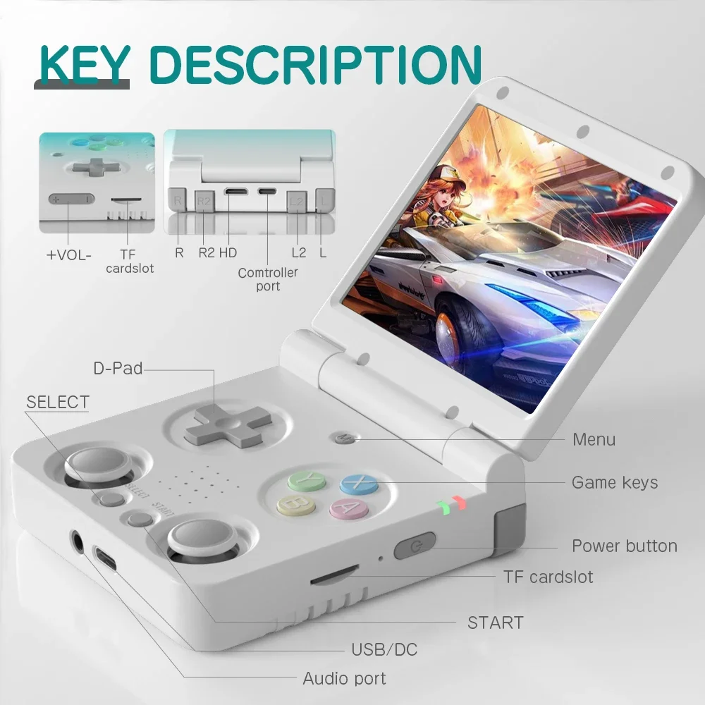 MIYOO FLIP V2 مشغلات الألعاب ا - مراجعة Retro Gaming Os Linux وسعره