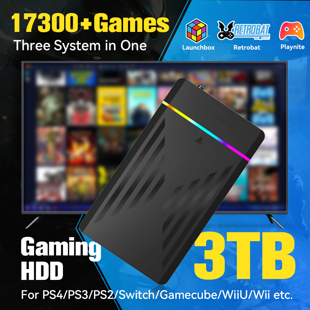 3 تيرابايت محمول للألعاب HDD L - مراجعة Retro Gaming Os وسعره